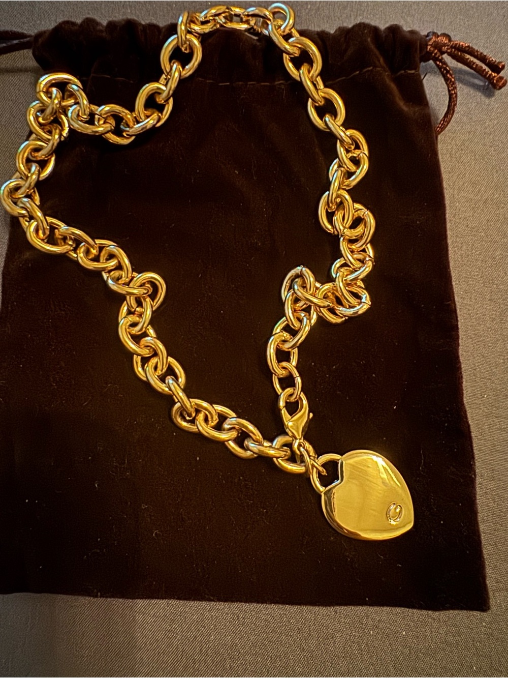 Gold Heart Padlock Chain necklace- Women Jewelry